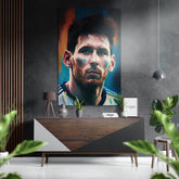 Messi Brushed Aluminum Dibond Wall Art.